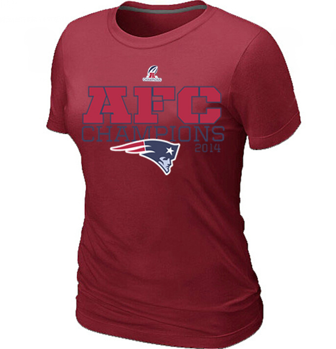 Nike New England Patriots Red Women T-Shirts
