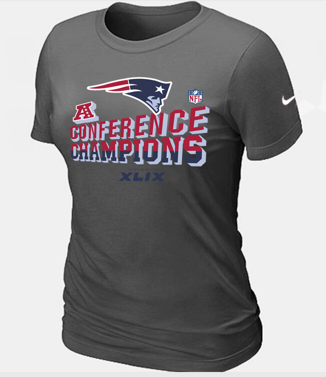 Nike Patriots 2015 Super Bowl XLIX D.Grey Women T-Shirts