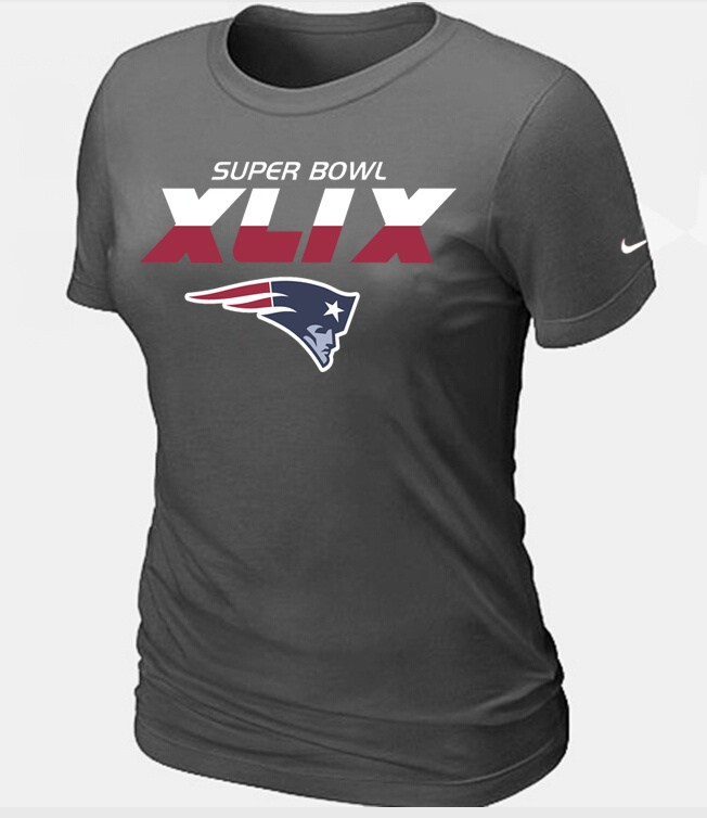 Nike Patriots 2015 Super Bowl XLIX D.Grey Women T-Shirts02