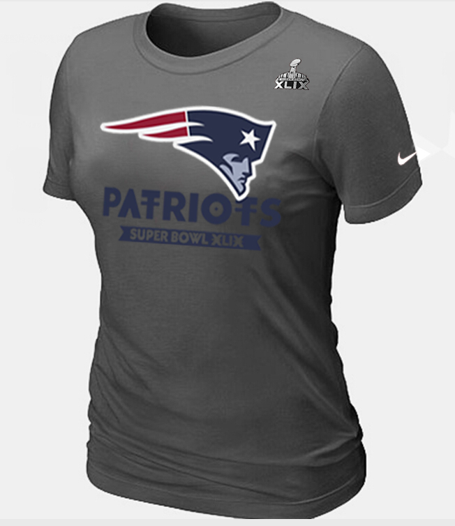 Nike Patriots 2015 Super Bowl XLIX D.Grey Women T-Shirts03