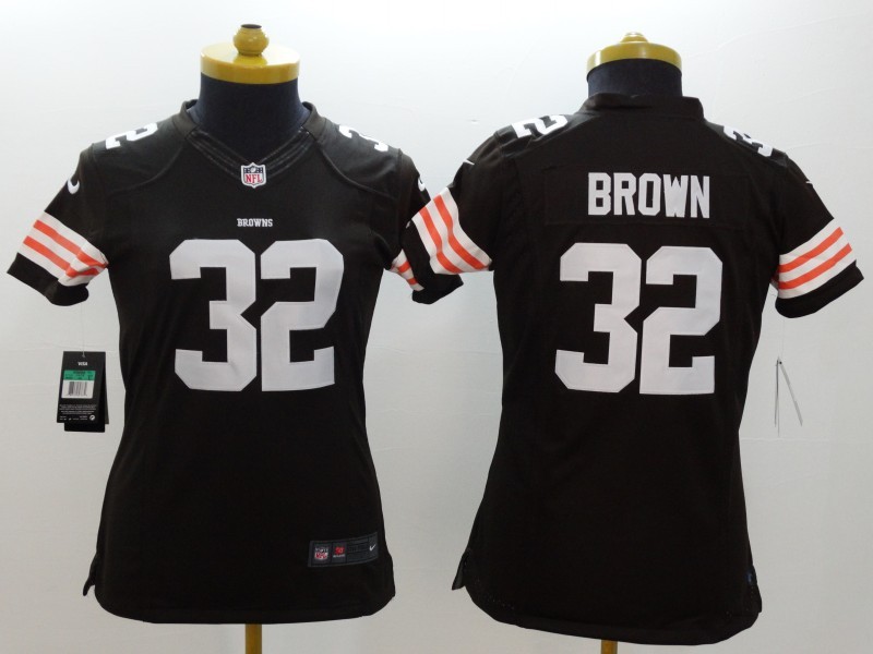 Nike Browns 32 Brown Brown Women Limited Jerseys Nike Browns 32 Brown Brown Women Limited Jerseys