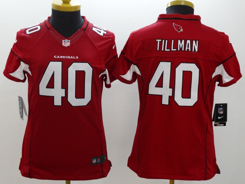 Nike Cardinals 40 Tillman Red Women Limited Jerseys - Click Image to Close