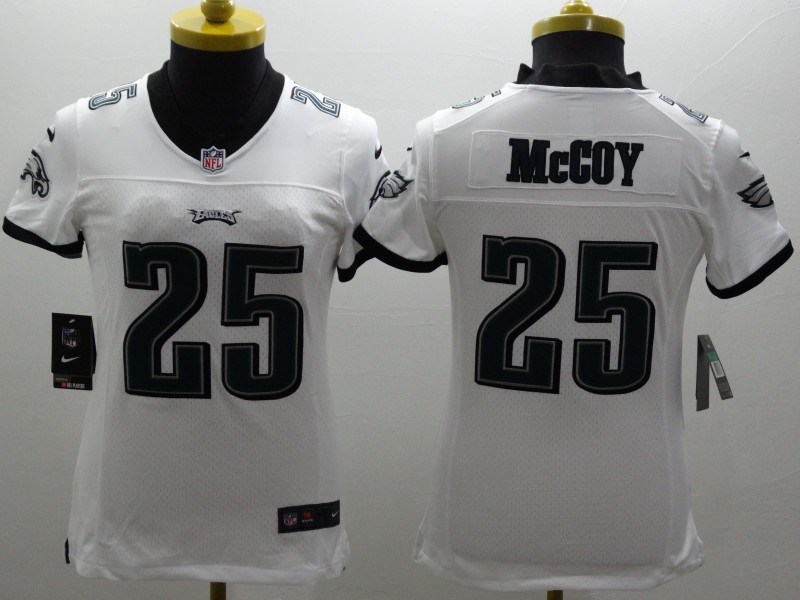 Nike Eagles 25 McCoy White Women Limited Jerseys