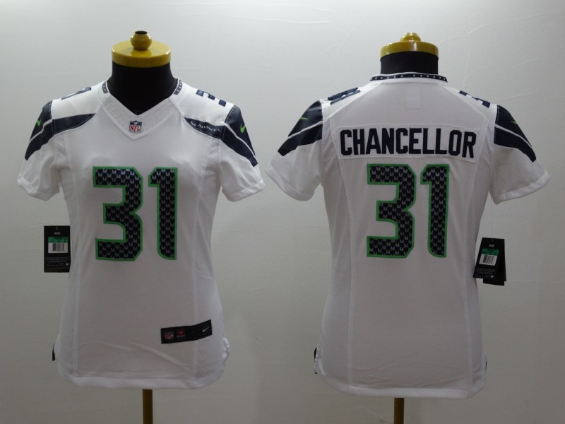 Nike Seahawks 31 Chancellor White Women Limited Jerseys