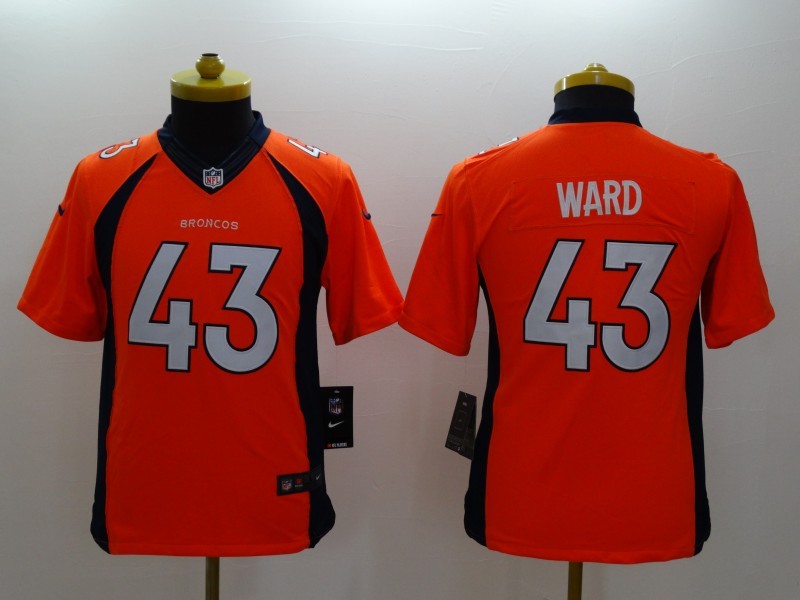 Nike Broncos 43 Ward Orange Kids Limited Jerseys