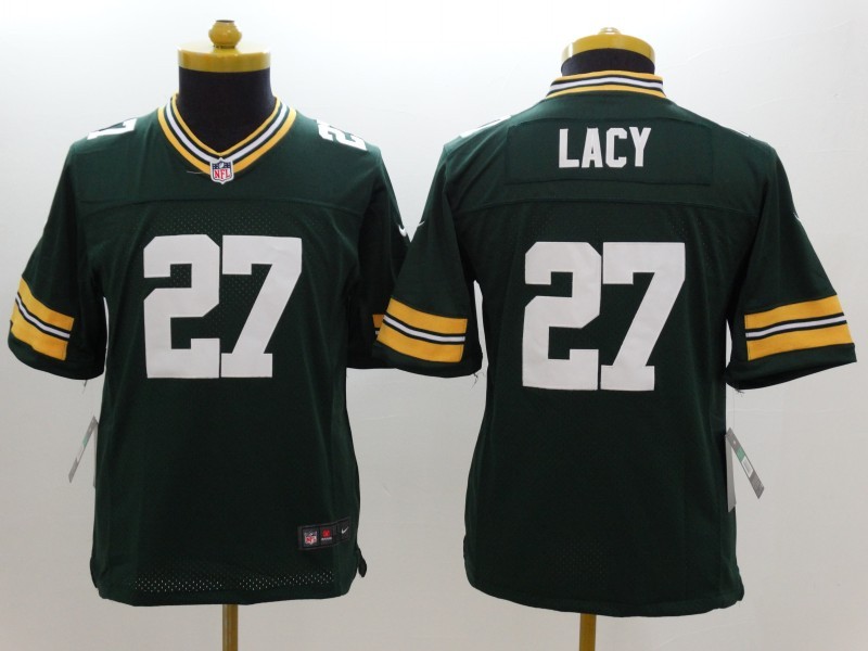 Nike Packers 27 Lacy Green Kids Limited Jerseys