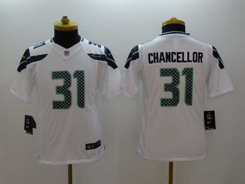 Nike Seahawks 31 Chancellor White Kids Limited Jerseys Nike Seahawks 31 Chancellor White Kids Limited Jerseys