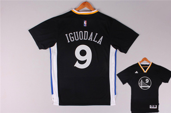 Warrior 9 Iguodala Black Short Sleeve Jerseys