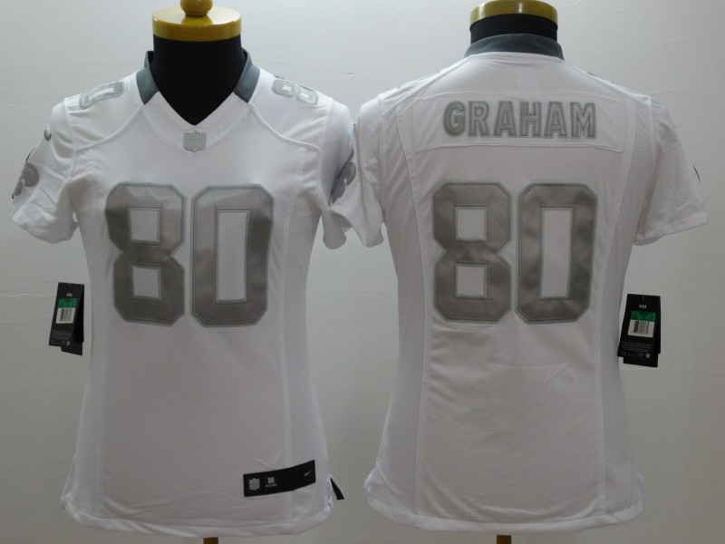 Nike Saints 80 Graham White Platinum Women Limited Jerseys