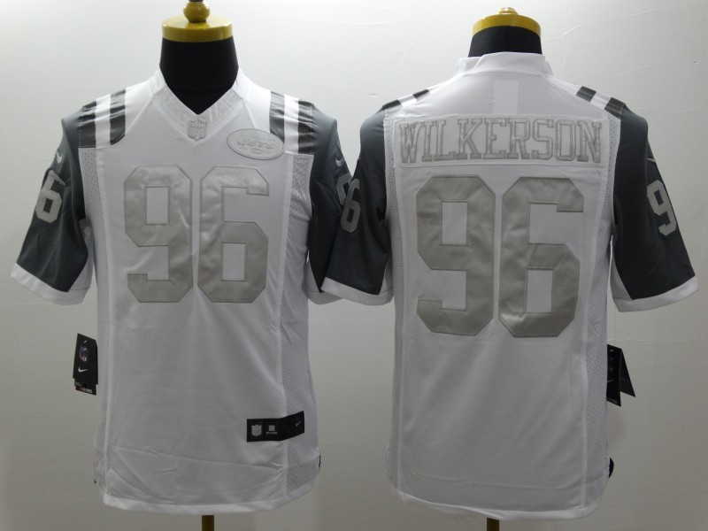 Nike Jets 96 Wilkerson White Platinum Limited Jerseys