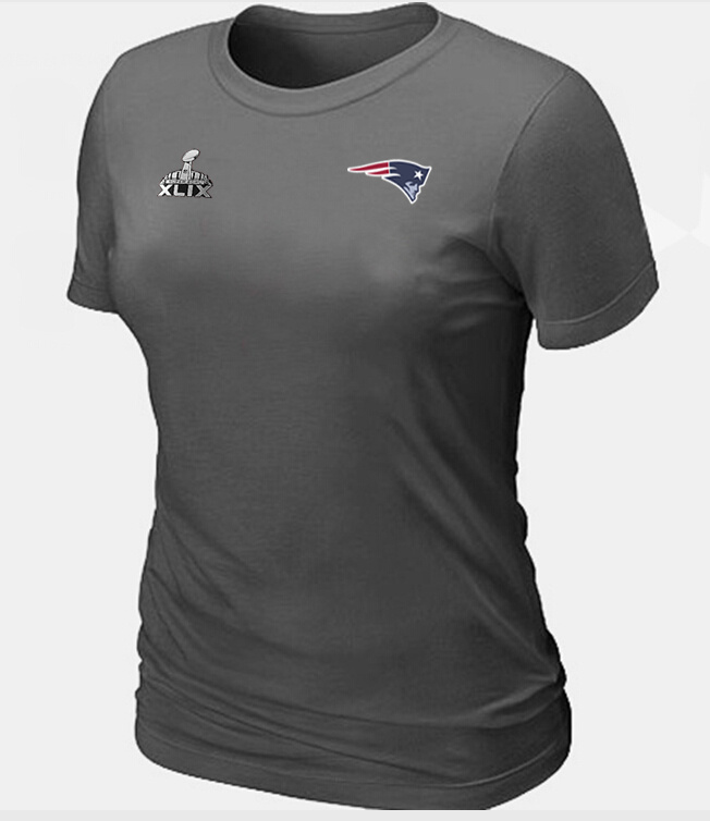 Nike New England Patriots 2015 Super Bowl XLIX D.Grey Women T-Shirts