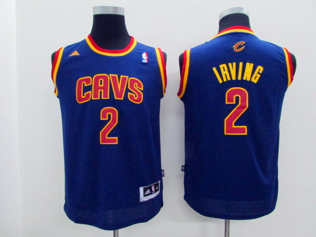 Cavaliers 2 Irving Blue Youth Jersey