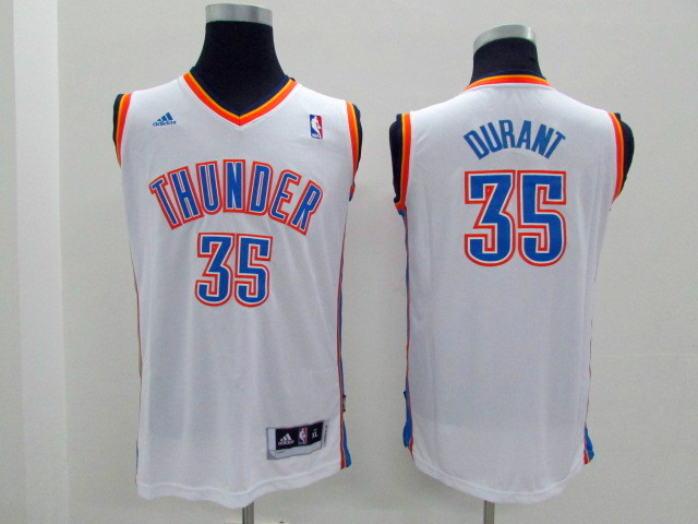Thunder 35 Durant White Youth Jersey