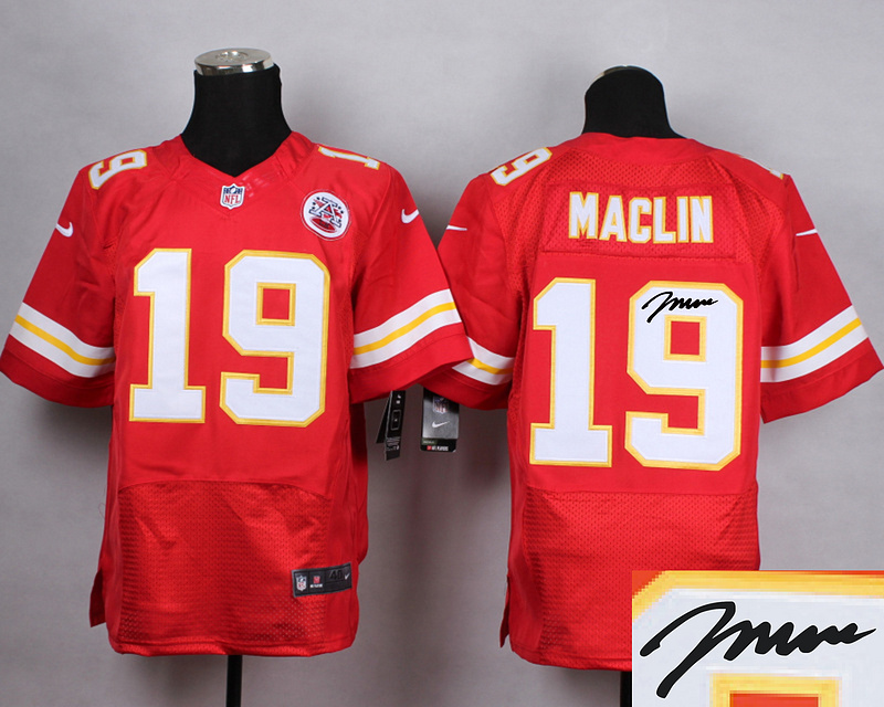 Nike Chiefs 19 Jeremy Maclin Red Elite Signature Edition Jerseys