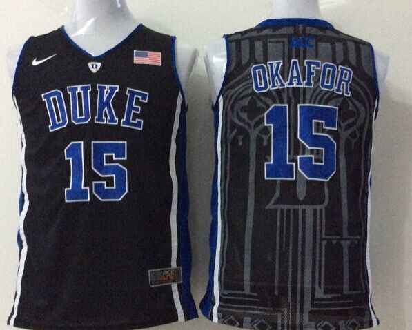 Duke Blue Devils 15 Okafor Black College Jerseys