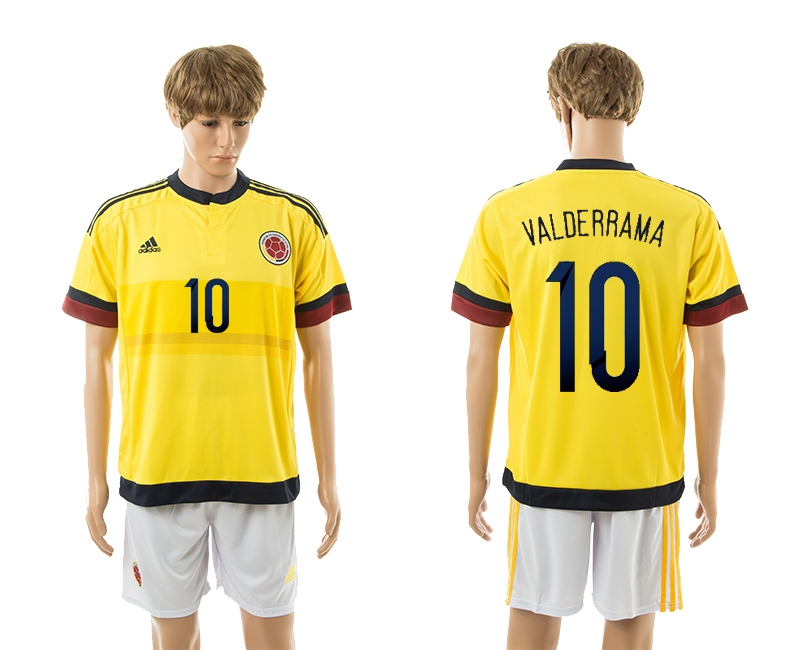 2015-16 Colombia 10 Valderrama Home Jerseys