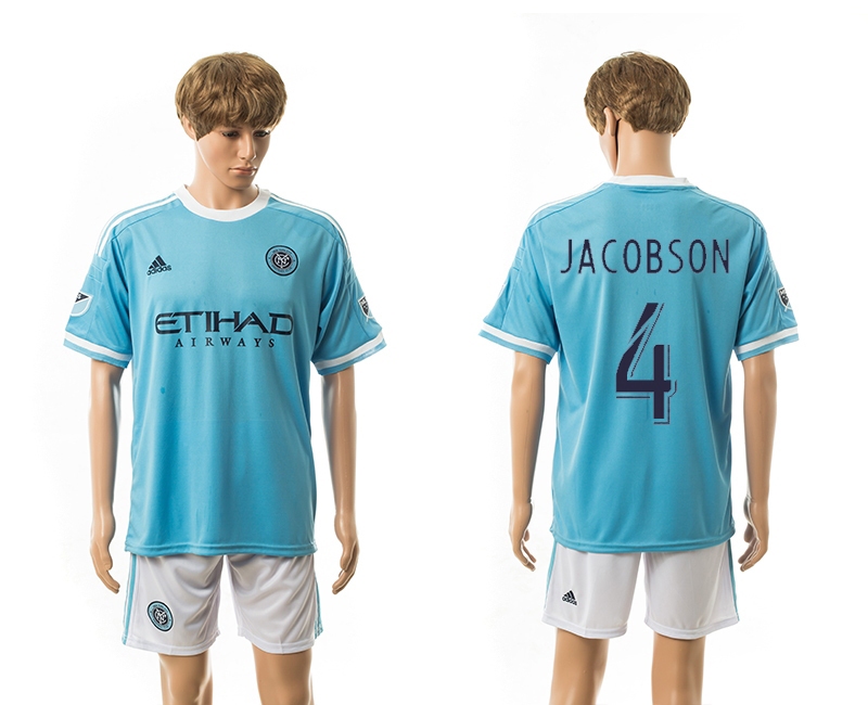 2015-16 New York City FC 4 Jacobson Home Jerseys