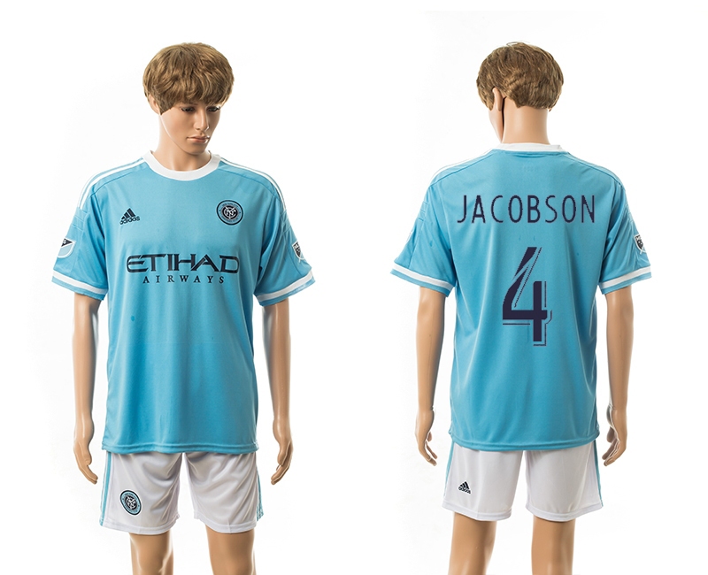 2015-16 New York City FC 4 Jacobson Home Jerseys 2015-16 New York City FC 4 Jacobson Home Jerseys