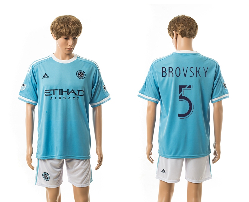 2015-16 New York City FC 5 Brovsky Home Jerseys