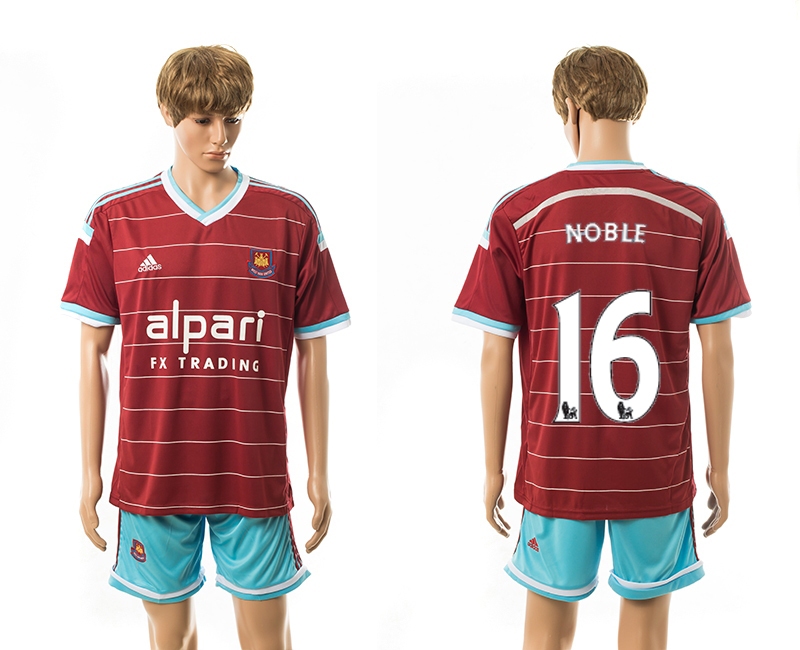2014-15 West Ham United 16 Noble Home Jerseys