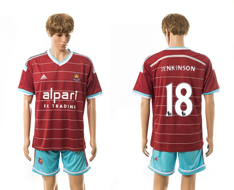 2014-15 West Ham United 18 Jenkinson Home Jerseys