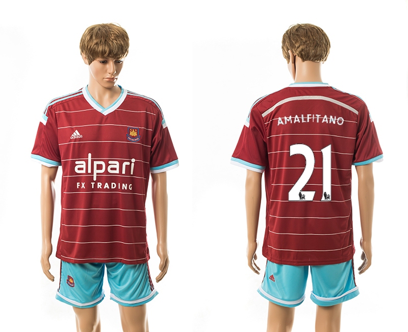 2014-15 West Ham United 21 Amalfitano Home Jerseys