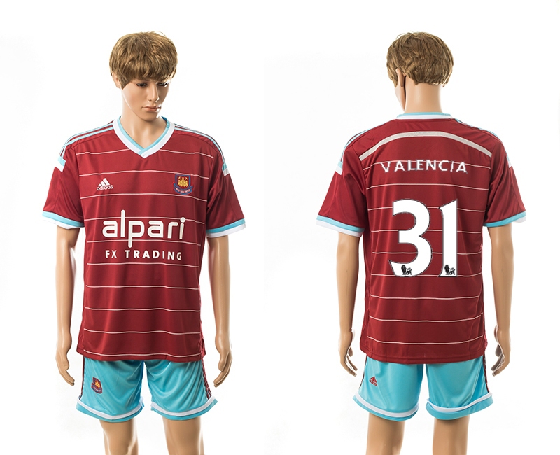 2014-15 West Ham United 31 Valencia Home Jerseys 2014-15 West Ham United 31 Valencia Home Jerseys
