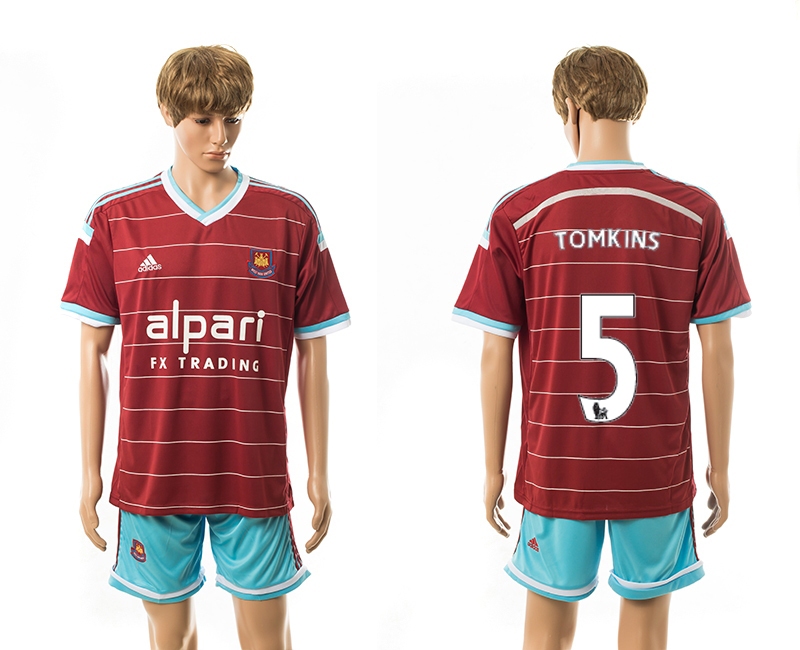 2014-15 West Ham United 5 Tomkins Home Jerseys