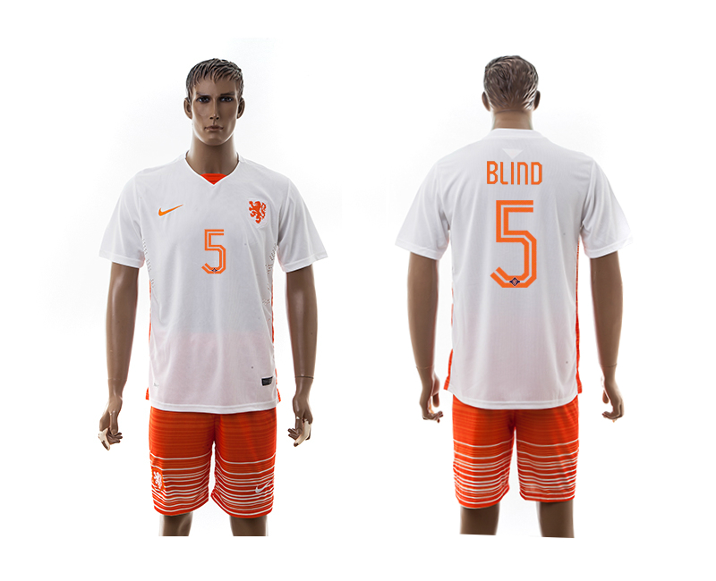 2015-16 Netherlands 5 Blind Away Jersey