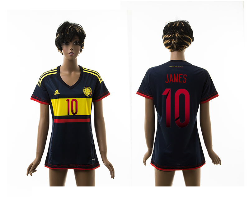 2015-16 Colombia 10 James Away Women Jersey
