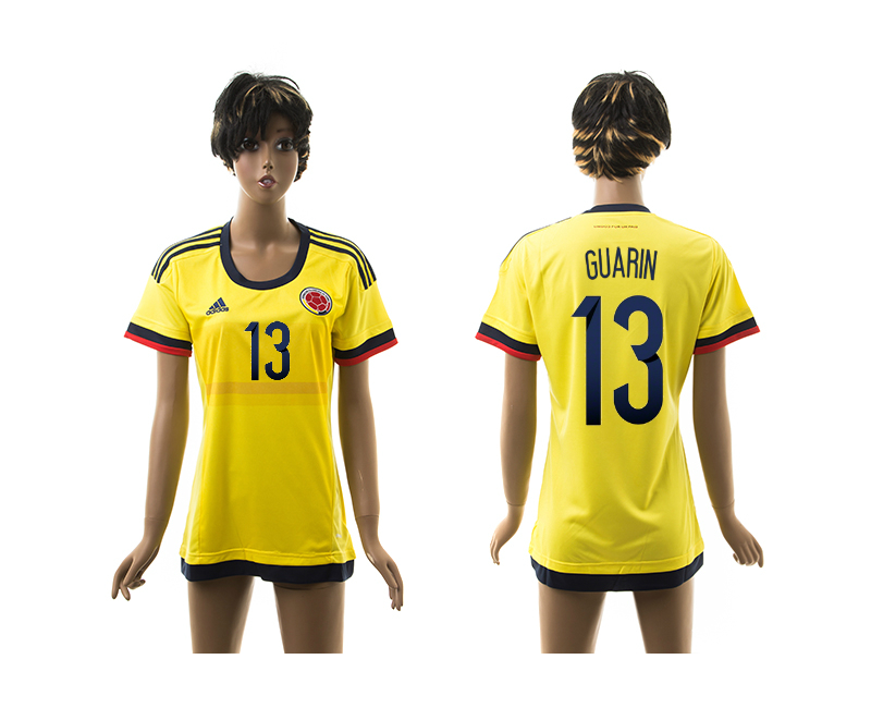 2015-16 Colombia 13 Guarin Home Women Jersey