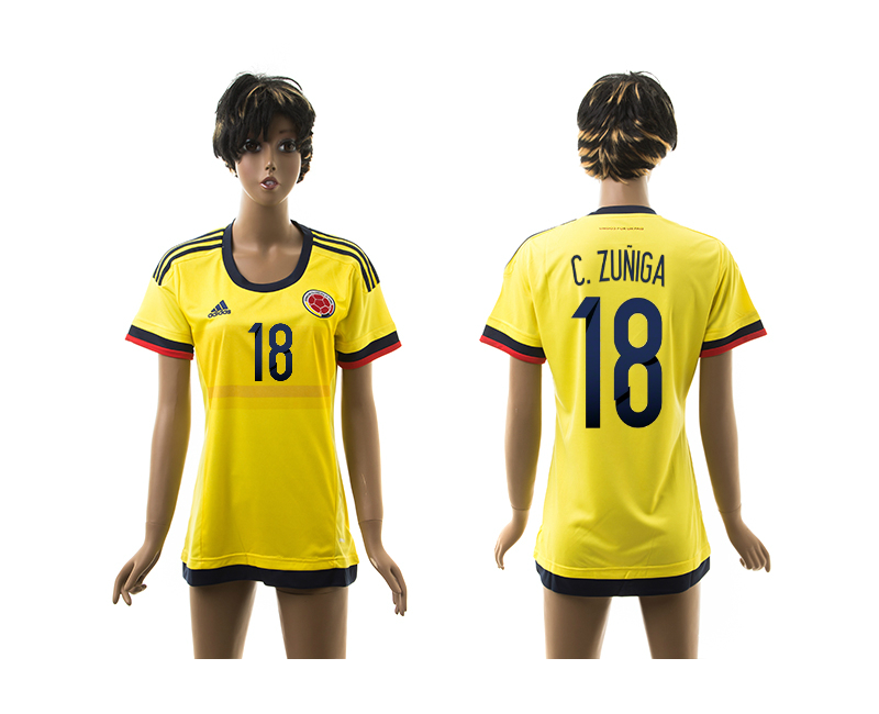 2015-16 Colombia 18 C.Zuniga Home Women Jersey
