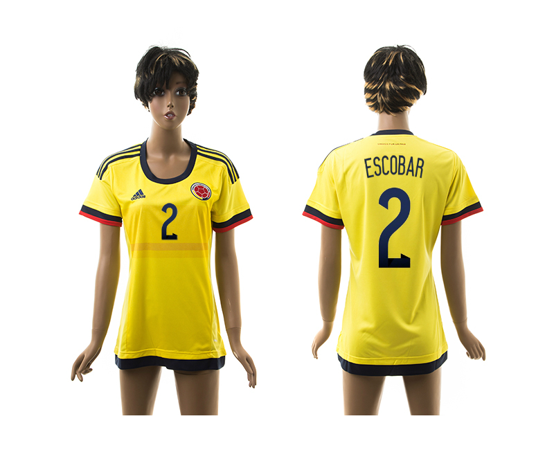 2015-16 Colombia 2 Escobar Home Women Jersey