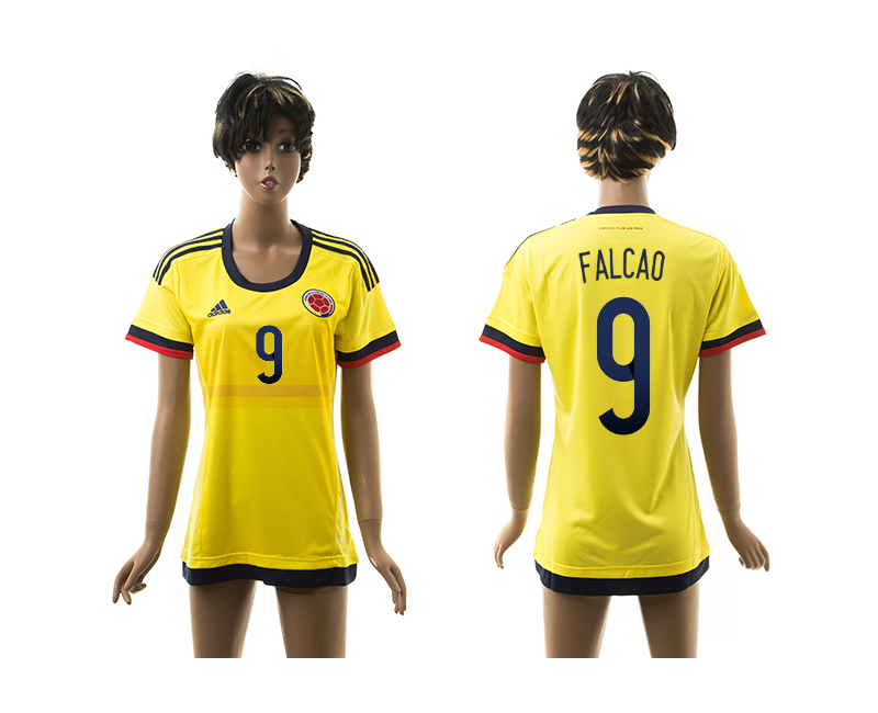 2015-16 Colombia 9 Falcao Home Women Jersey