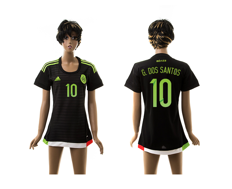 2015-16 Mexico 10 G.Dos Santos Home Thailand Women Jersey