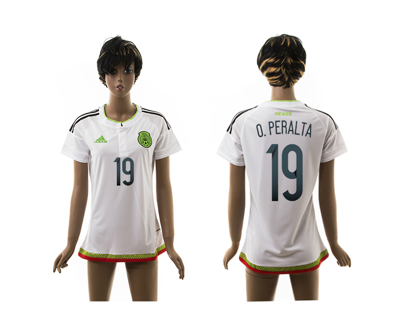 2015-16 Mexico 19 O.Peralta Away Thailand Women Jersey