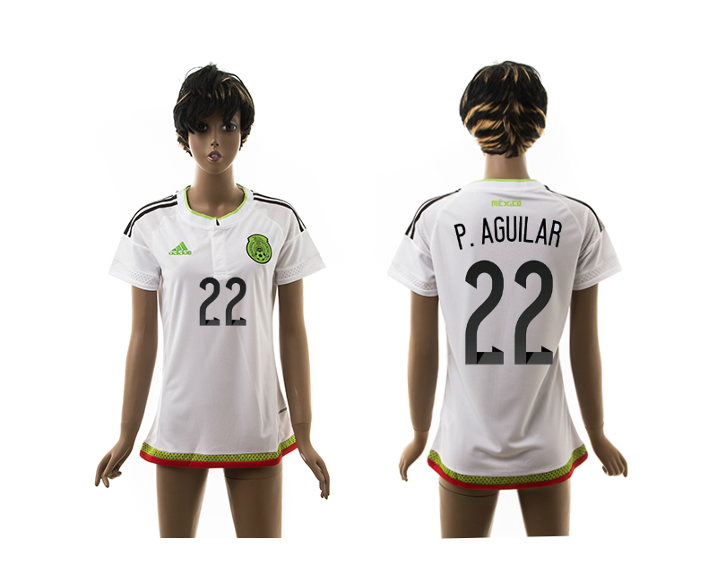 2015-16 Mexico 22 P.Aguilar Away Thailand Women Jersey