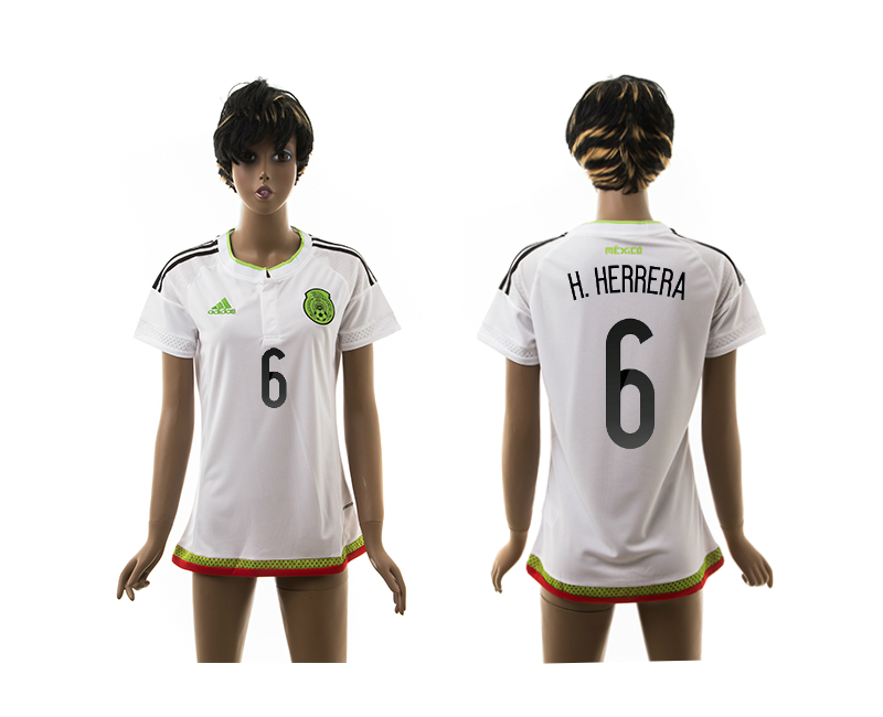 2015-16 Mexico 6 H.Herrera Away Thailand Women Jersey