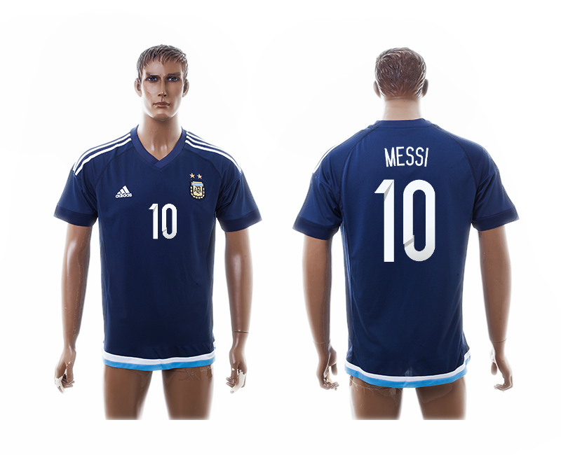 2015-16 Argentina 10 Messi Away Thailand Jersey