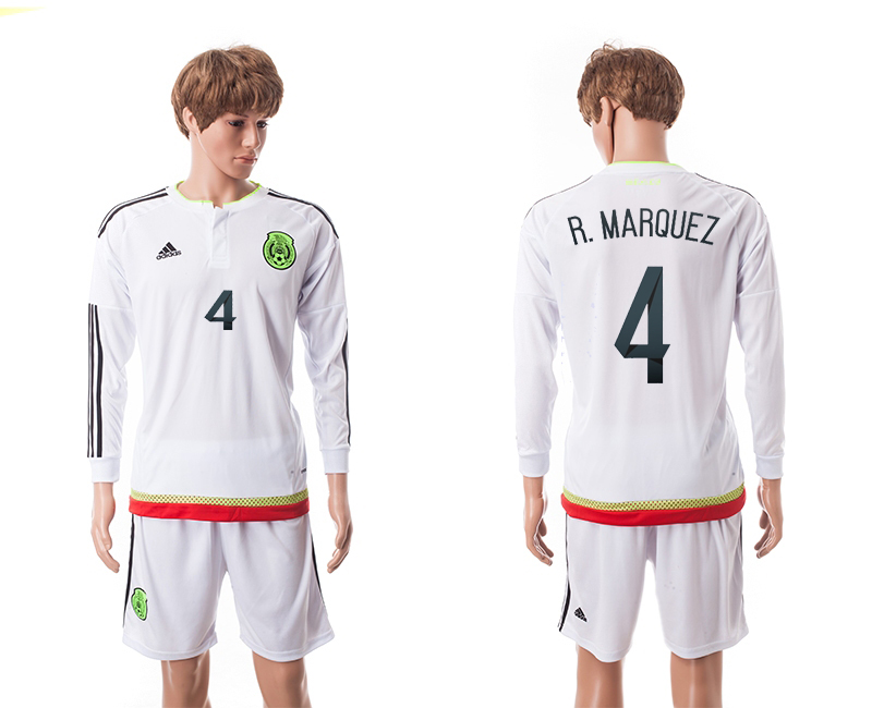 2015-16 Mexico 4 R.Marquez Away Long Sleeve Jersey