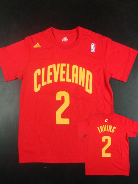 Cavaliers 2 Irving Name & Number Red T-Shirt