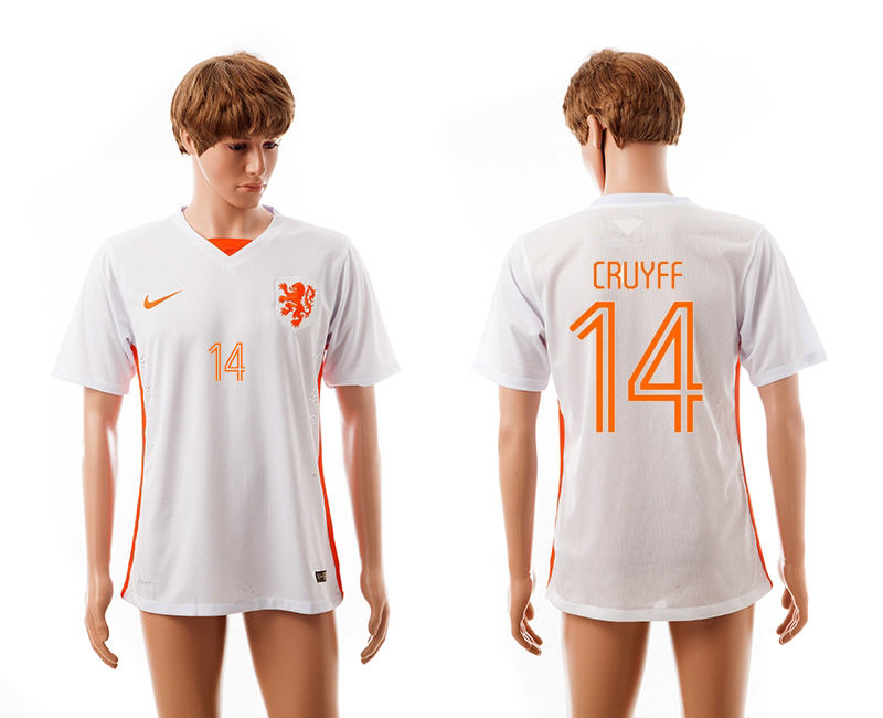 2015-16 Netherlands 14 Cruyff Away Thailand Jersey