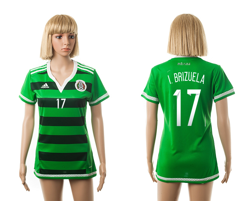 Mexico 17 I.Brizuela Home 2015 FIFA Women's World Cup Jersey