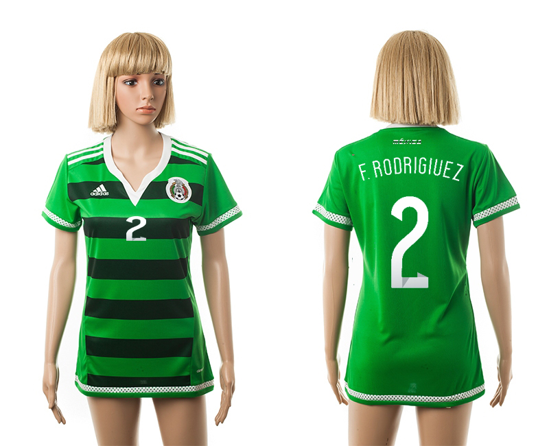Mexico 2 F.Rodrigiuez Home 2015 FIFA Women's World Cup Jersey