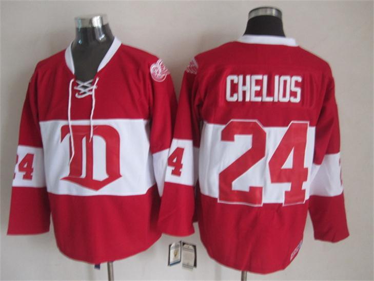 Red Wings 24 Chelios Red Winter Classic Jerseys