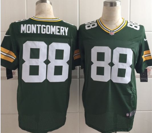 Nike Packers 88 Michael Montgomery Green Elite Jersey