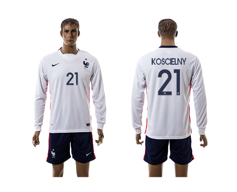 2015-16 France 21 Koscielny Away Long Sleeve Jersey