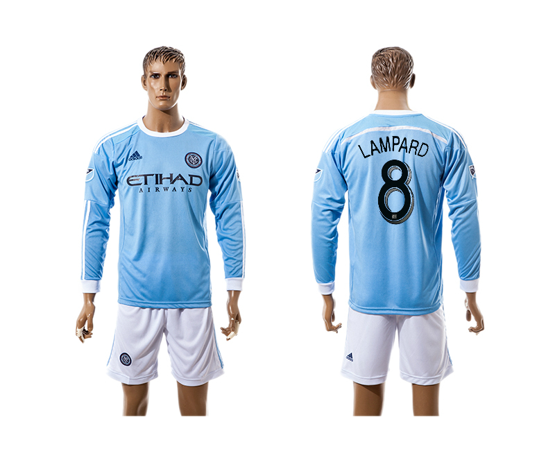 2015-16 New York City FC 8 Lampard Home Long Sleeve Jersey