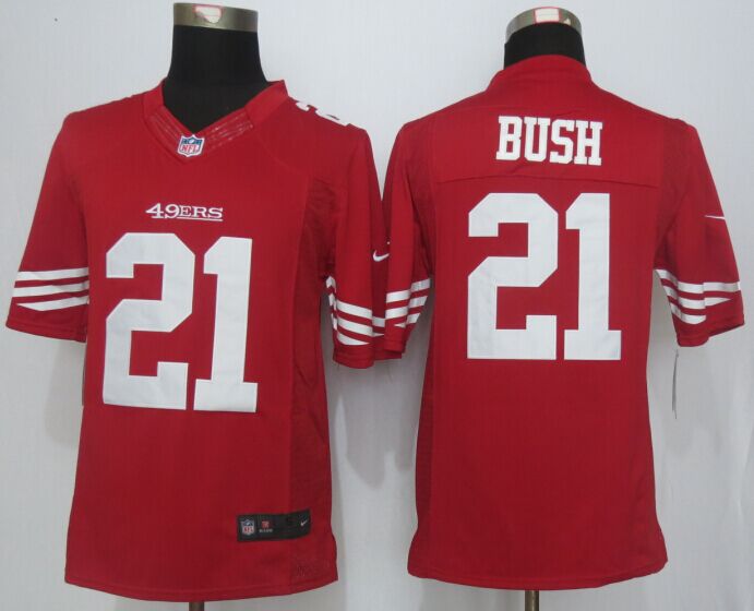Nike 49ers 21 Reggie Bush Red Limited Jersey