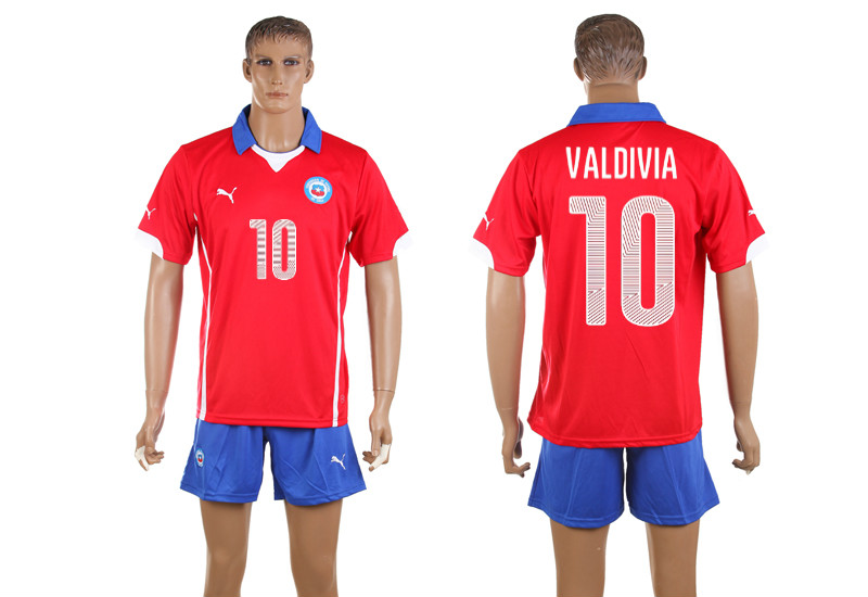 2015-16 Chile 10 Valdivia Home Jersey 2015-16 Chile 10 Valdivia Home Jersey